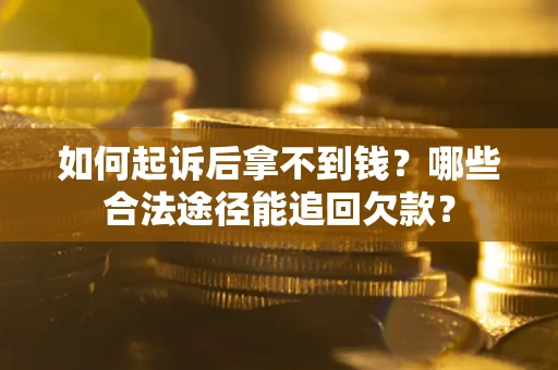 济南如何起诉后拿不到钱？哪些合法途径能追回欠款？